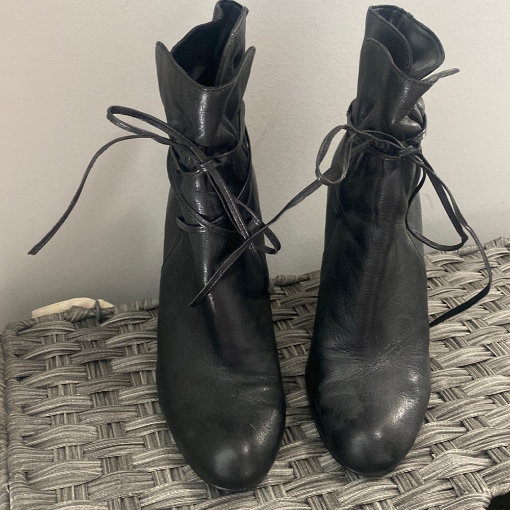 Calvin Klein black leather boots
